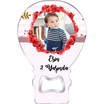 Kırmızı Gül Temalı Balon Magnet Açacak
