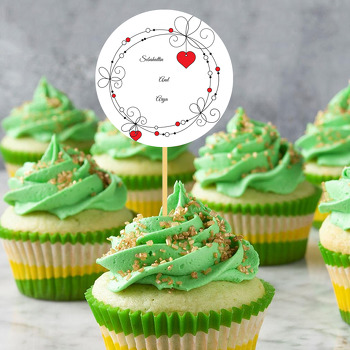 Kırmızı Kalpler Temalı Söz Nişan Nikah Kürdan Süs