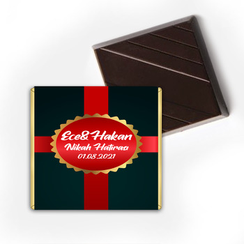 Kırmızı Kurdele Temalı Çikolata Sargısı