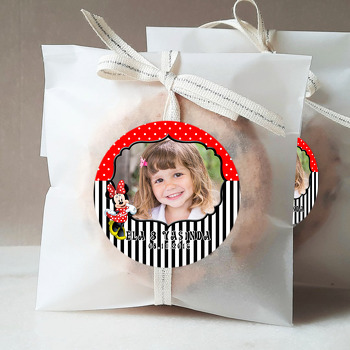 Kırmızı Minnie Mouse Temalı Resimli Sticker