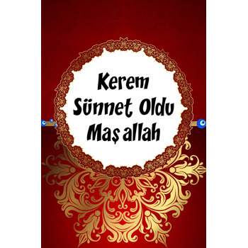 Kırmızı Sünnet Temalı Doğum Günü Magnet
