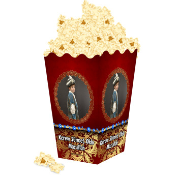 Kırmızı Sünnet Temalı Popcorn Kutusu