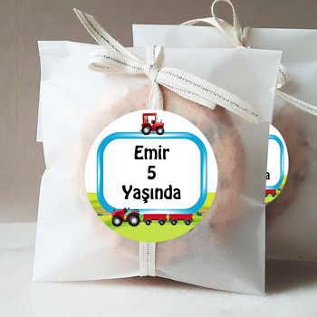 Kırmızı Traktör Temalı Sticker