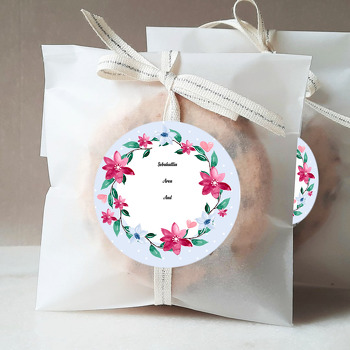 Kırmızı ve Gri Çiçek Temalı Sticker