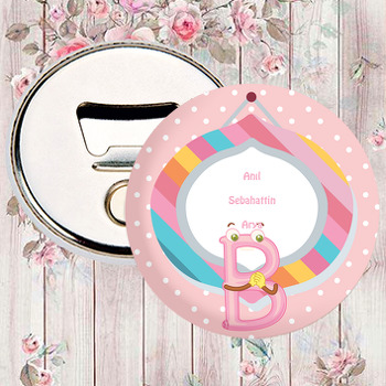 Kişiye Özel B Harfi Temalı Magnet Açacak