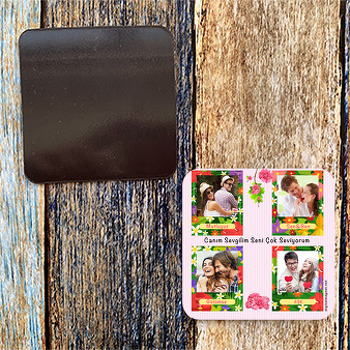 Kişiye Özel Dört Fotoğraflı Magnet