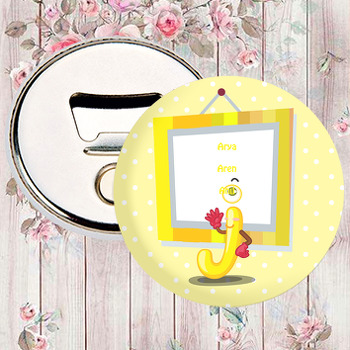 Kişiye Özel J Harfi Temalı Magnet Açacak