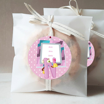 Kişiye Özel N Harfi Temalı Sticker