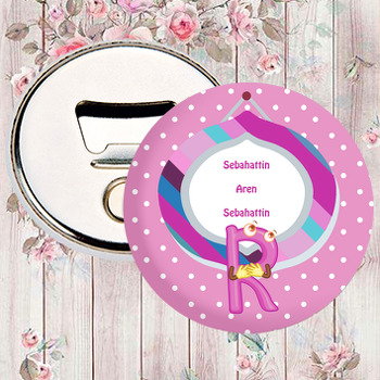 Kişiye Özel R Harfi Temalı Magnet Açacak