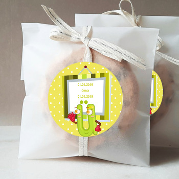 Kişiye Özel Ü Harfi Temalı Sticker