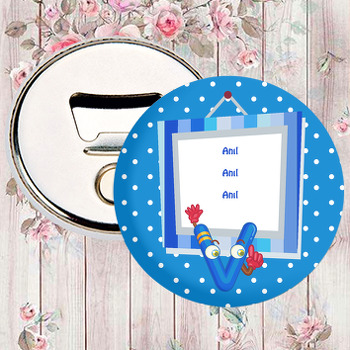 Kişiye Özel V Harfi Temalı Magnet Açacak