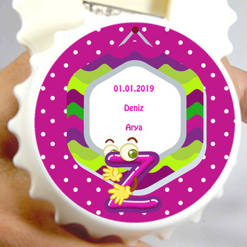 Kişiye Özel Z Harfi Temalı Kapak Şekilli Magnet Açacak