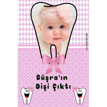 Kız Bebek Diş Buğdayı Temalı Plastik Magnet