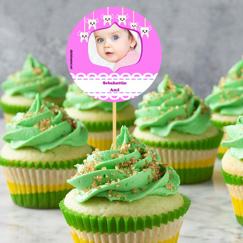 Kız Bebek İçin Pembe Temalı Diş Kürdan Süs