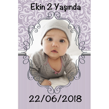Kız Bebek Temalı Doğum Günü Magnet