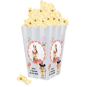 Kızılderili Kız Temalı Popcorn Kutusu