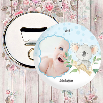 Koala Temalı Fotoğraflı Magnet Açacak