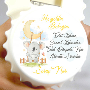 Koala Temalı Kapak Şekilli Magnet Açacak