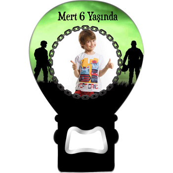 Komando Asker Temalı Resimli Balon Magnet Açacak