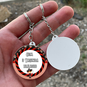 Korsan 2 Temalı Daire Plastik Anahtarlık