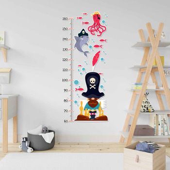 Korsan Temalı Boy Cetveli Sticker
