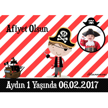 Korsan Temalı Doğum Günü Amerikan Servis