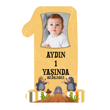 Köstebekler Temalı Doğum Günü Magnet