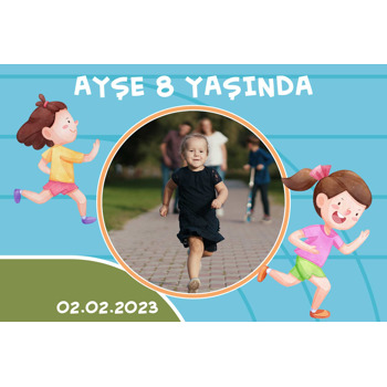 Koşucu Temalı Doğum Günü Magnet