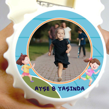 Koşucu Temalı Kapak Şekilli Magnet Açacak