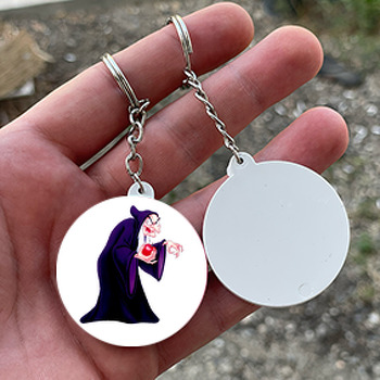 Kötü Cadı Temalı Daire Plastik Anahtarlık