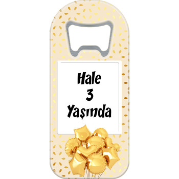 Krem Fonda Gold Balonlar ile Damla Desen Temalı Doğum Günü Uzun Açacak