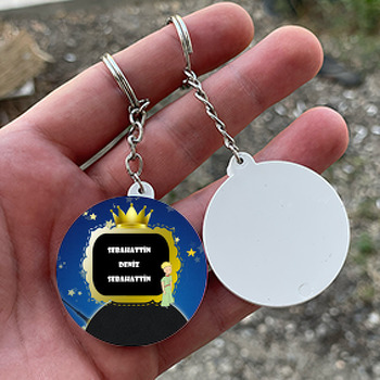 Küçük Prens 2 Temalı Daire Plastik Anahtarlık
