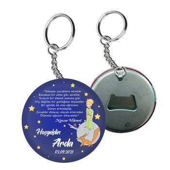 Küçük Prens ile Şiir Temalı Arkası Açacak Anahtarlık