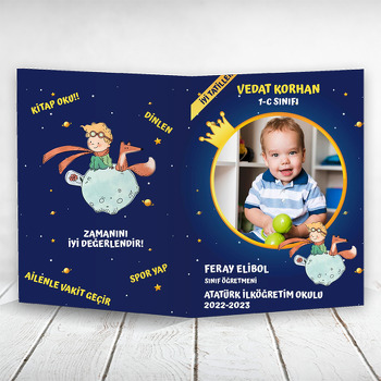Küçük Prens ile Tilki Temalı Okul Karne Kılıfı