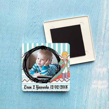 Küçük Prens Temalı Kare Plastik Kare Magnet