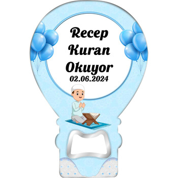 Kuran Okuyorum Mavi Temalı Balon Magnet Açacak