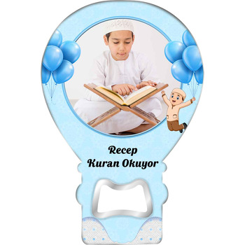 Kuran Okuyorum Mavi Temalı Balon Magnet Açacak