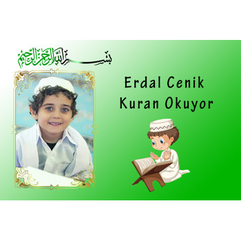 Kuran Okuyorum Temalı Plastik Magnet