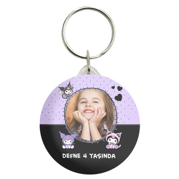 Kuromi Lila Temalı Anahtarlık