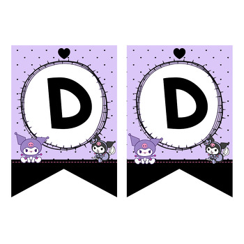 Kuromi Lila Temalı Parti Banner