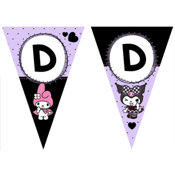 Kuromi Lila Temalı Parti Banner