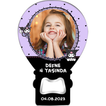 Kuromi Temalı Resimli Balon Magnet Açacak