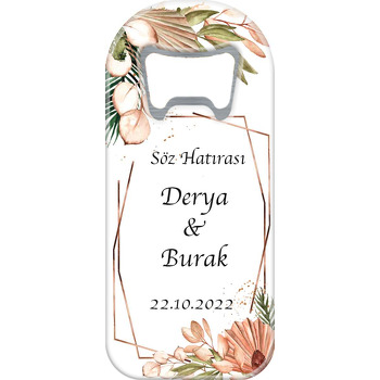 Kurutulmuş Çiçek Aranjmanı Temalı Uzun Magnet Açacak
