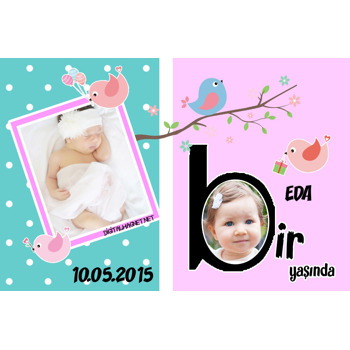 Kuş Temalı Plastik Magnet