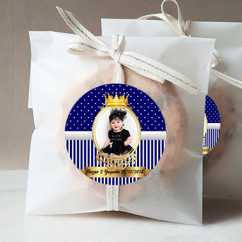 Lacivert Beyaz Gold Çerçeveli Temalı Resimli Sticker