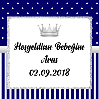 Lacivert Beyaz Gümüş Temalı Afiş