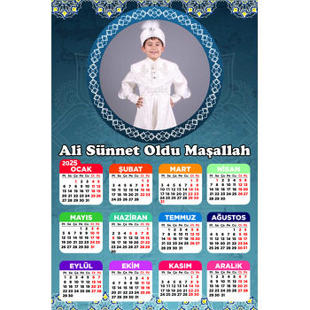 Lacivert Sünnet Temalı Takvim Magnet