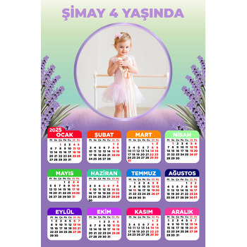 Lavanta Diyarı Temalı Takvim Magnet
