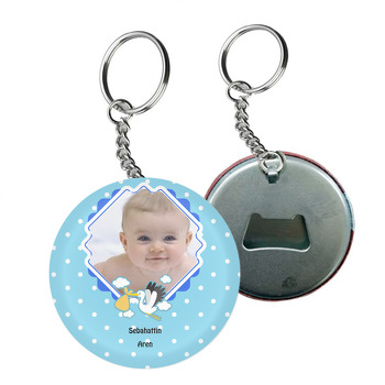 Leylek 2 Temalı Hoşgeldin Bebek Arkası Açacak Anahtarlık