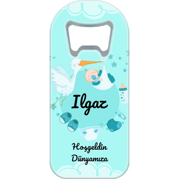 Leylek ile Bebek ve Yeşil Fon Temalı Uzun Magnet Açacak